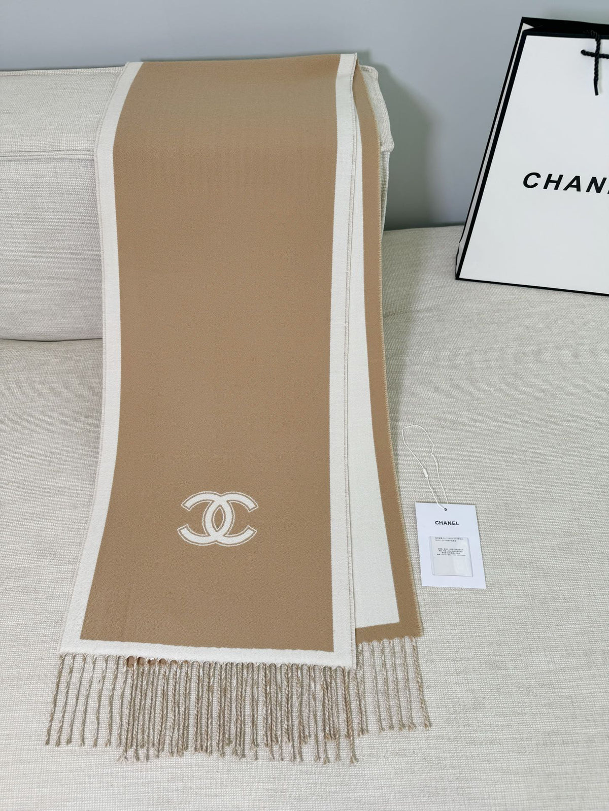 Chanel Colorblock Scarf - 973282922 - Photo 7