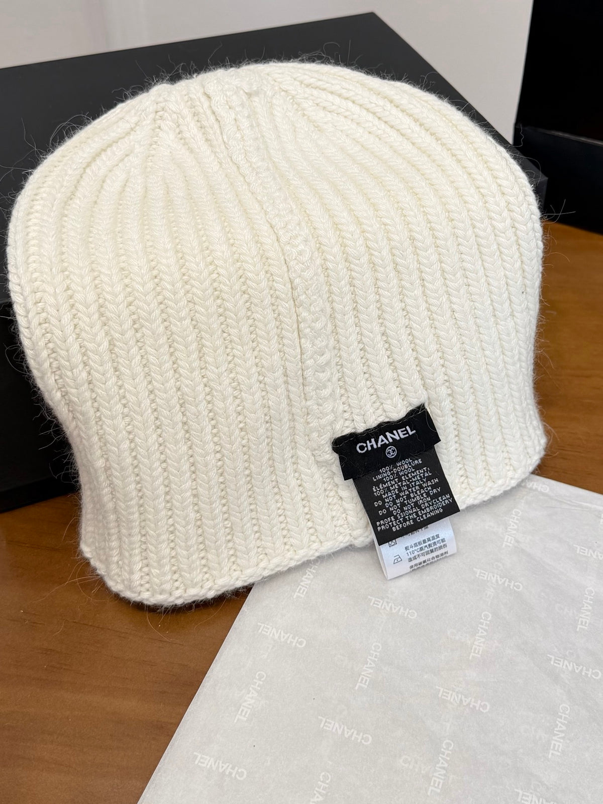 Chanel Embroidered Colorblock Beanie - 1245544769 - Photo 7