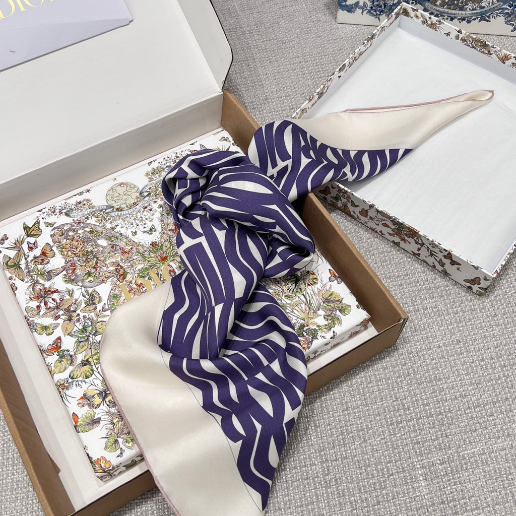 Dior Logo Detail Square Scarf - 999985392 - Photo 7