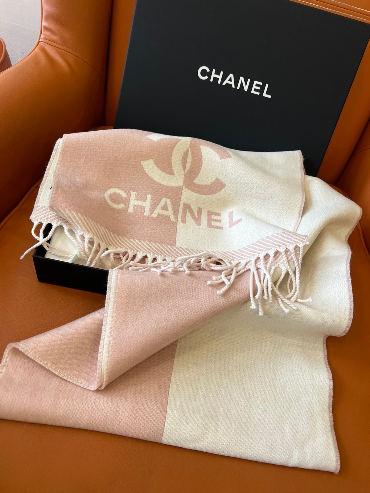 Chanel Jacquard Colorblock Scarf - 985843958 - Photo 7