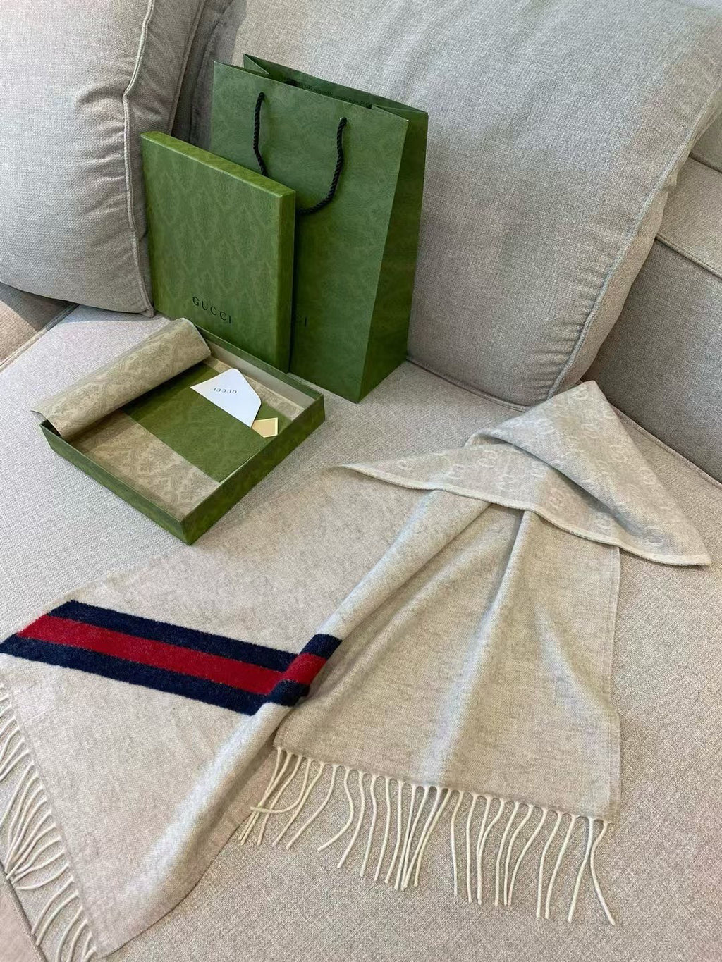 Gucci Jacquard Scarf - 968682906 - Photo 7