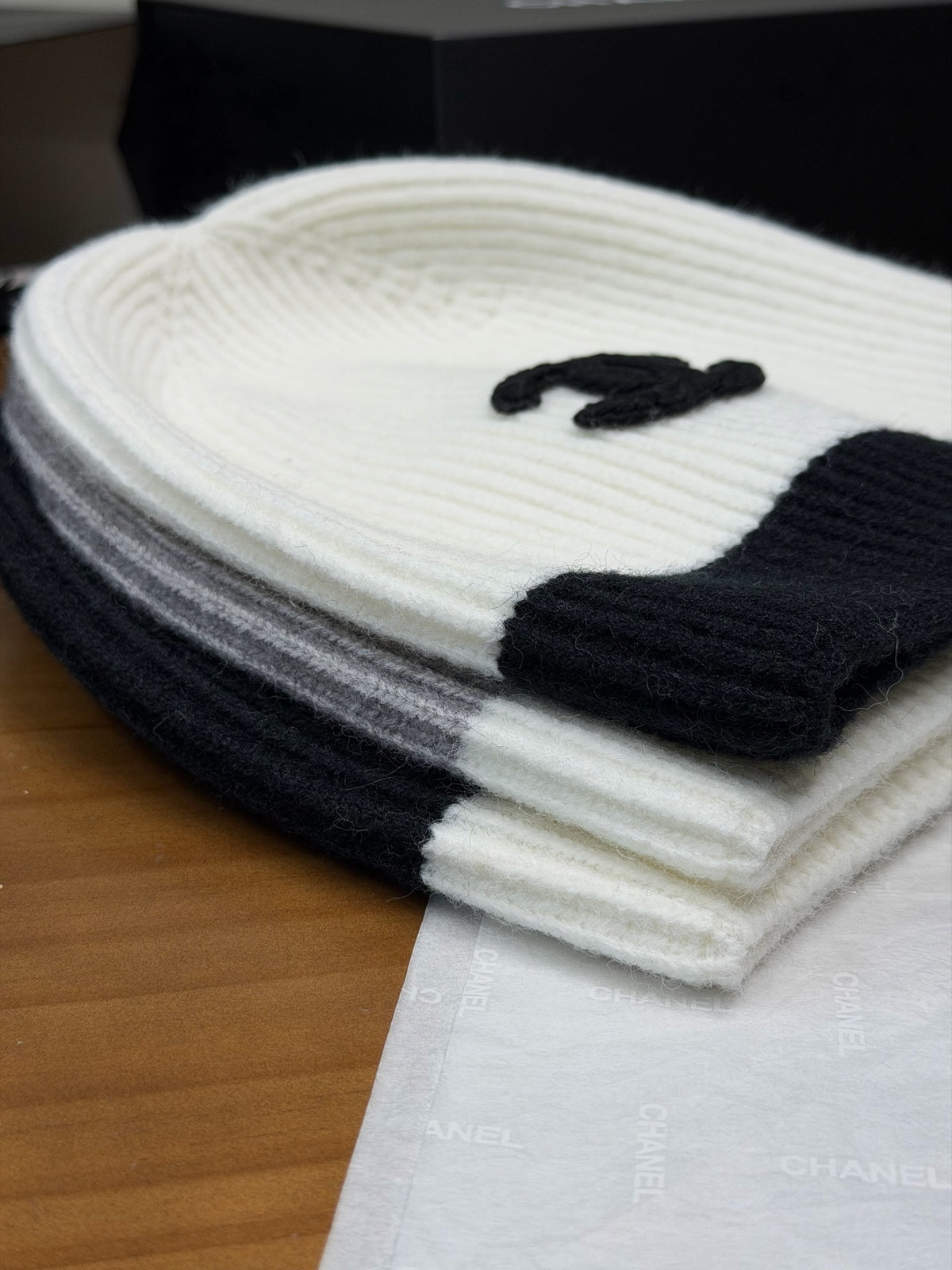 Chanel Colorblock Printed Beanie - 1245543831 - Photo 7