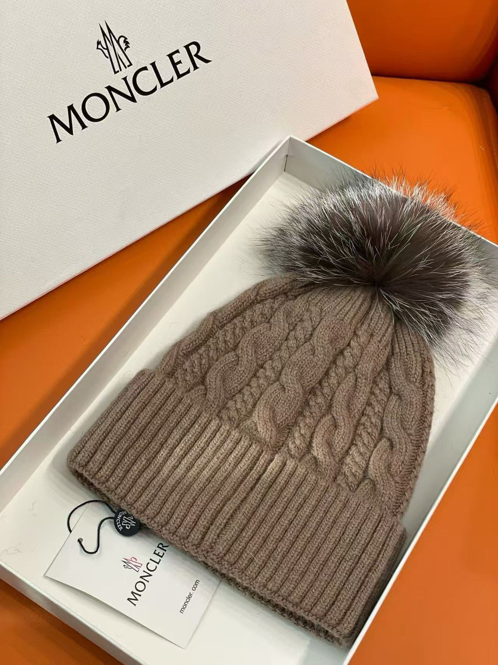 Moncler Knit Pom-Pom Beanie - 1149273309 - Photo 7