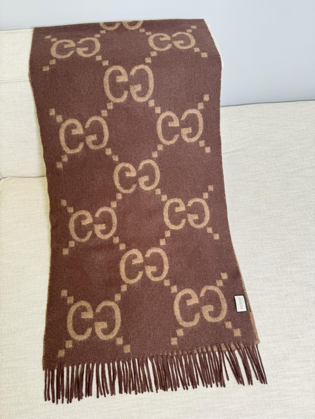Gucci Jacquard Colorblock Scarf - 973282701 - Photo 7