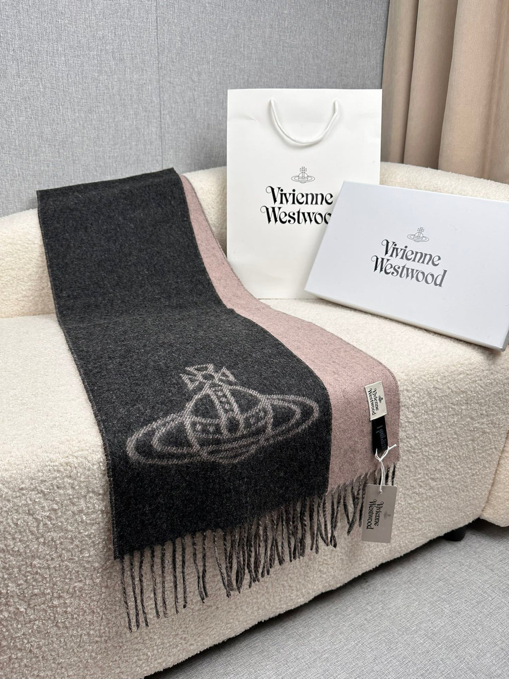 Vivienne Westwood Jacquard Logo Detail Scarf - 973237496 - Photo 7