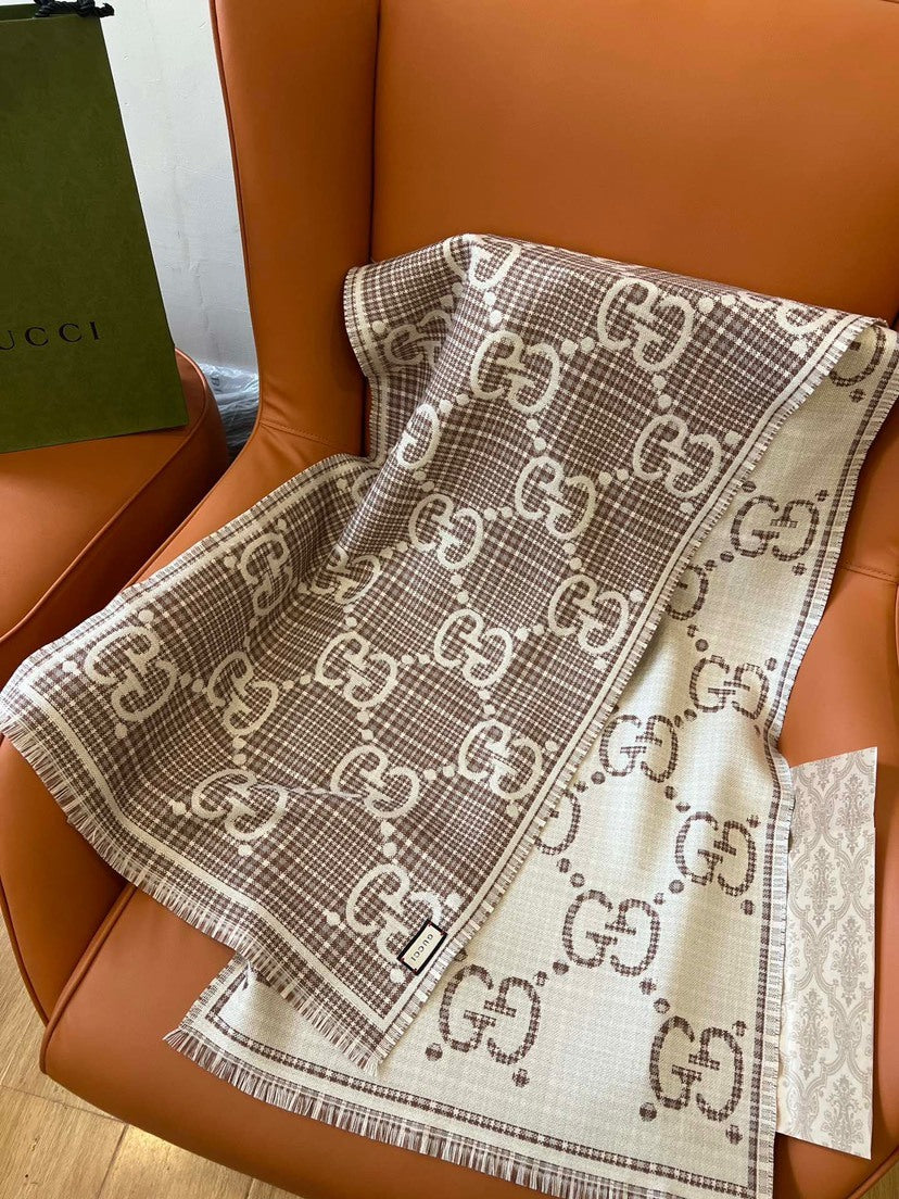 Gucci Check Pattern Scarf - 944939655 - Photo 7