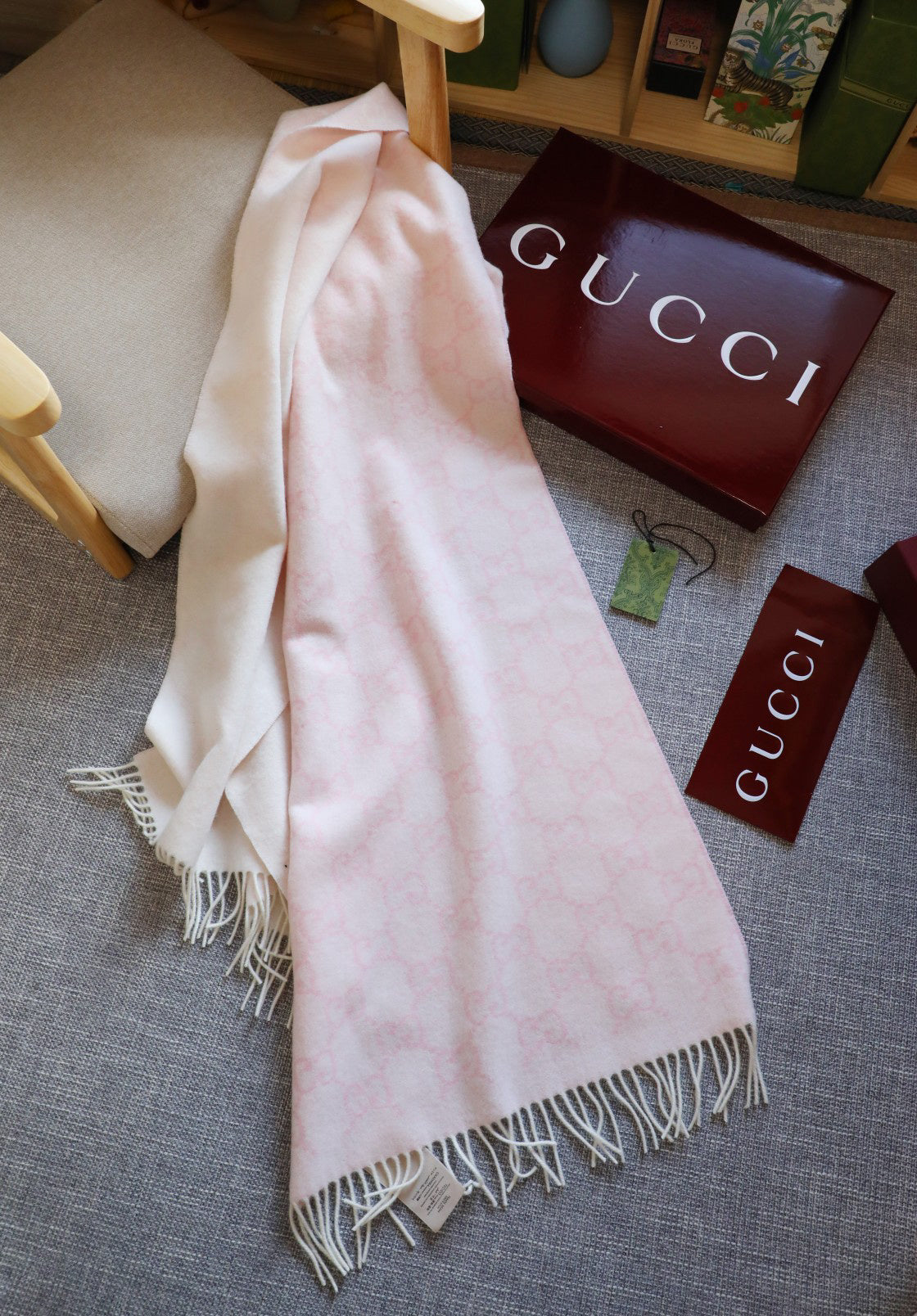 Gucci Jacquard Gradient Scarf - 973238777 - Photo 7