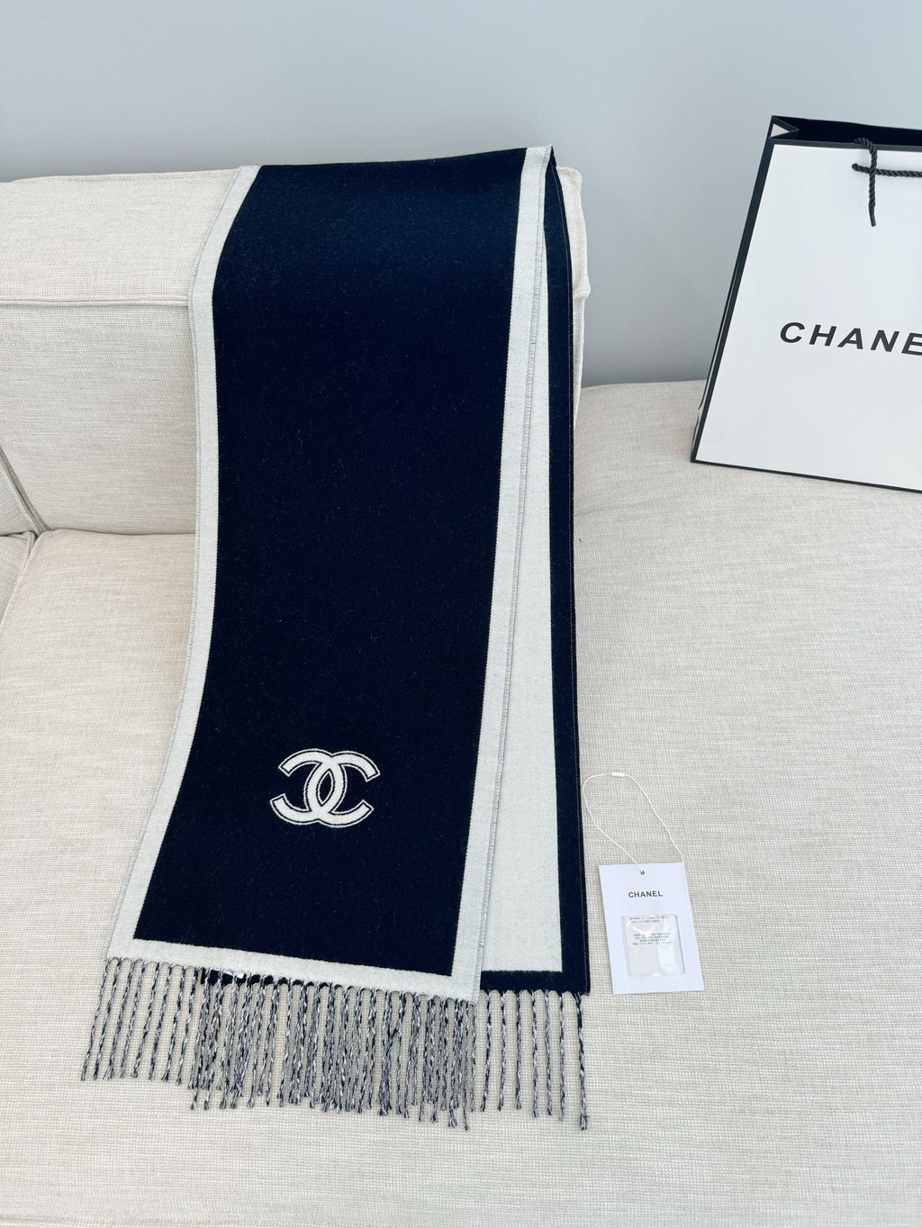 Chanel Colorblock Scarf - 973282892 - Photo 7