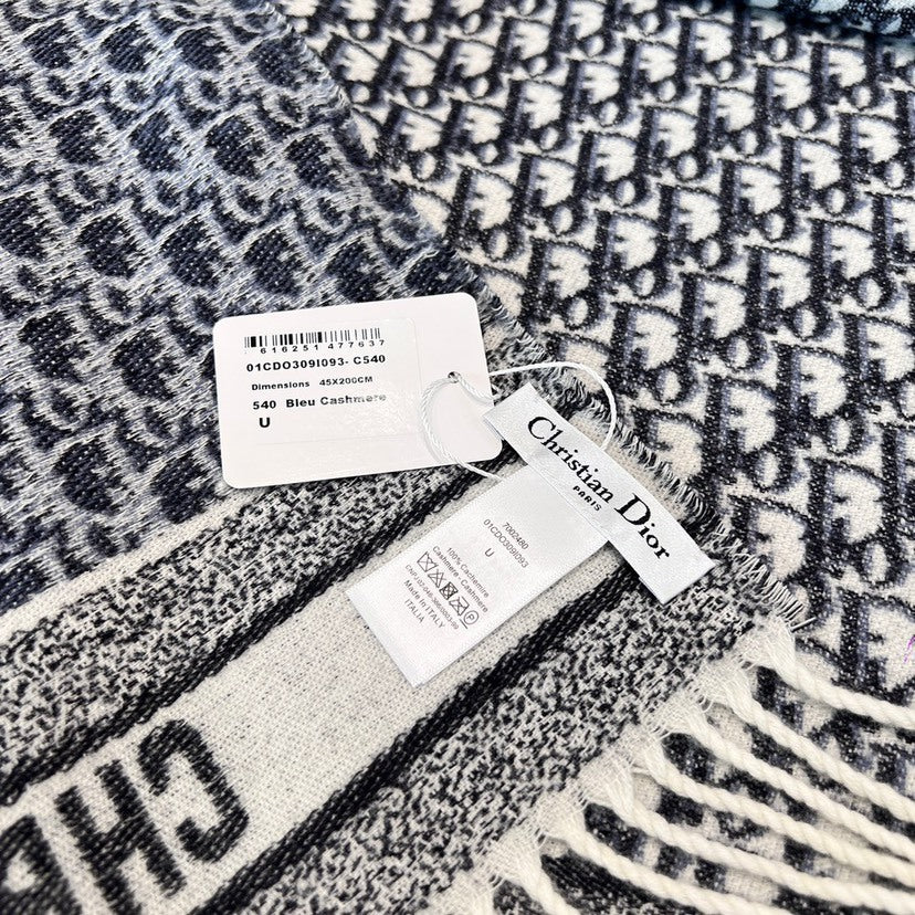 Dior Jacquard Logo Detail Scarf - 945553992 - Photo 7