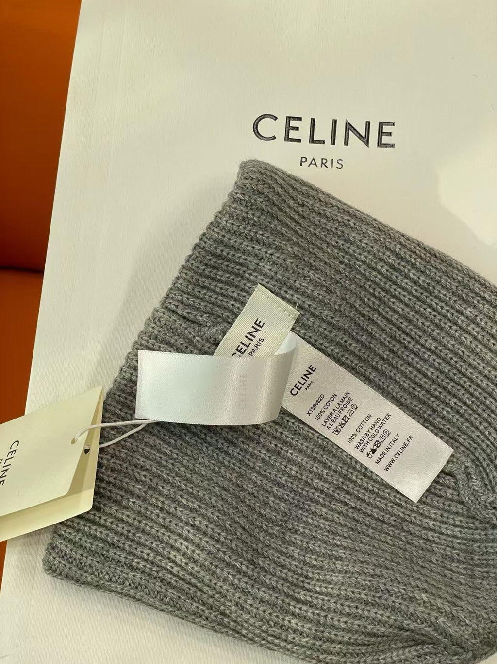 Celine Embroidered Logo Detail Beanie - 1149273033 - Photo 7