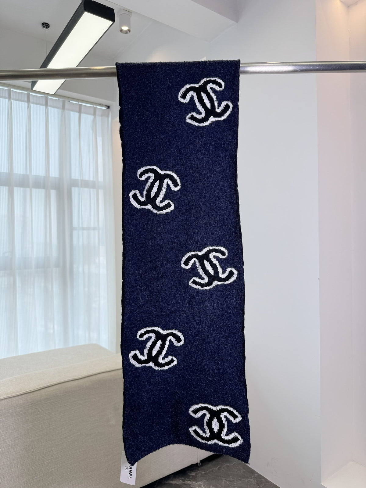 Chanel Embroidered Knit Scarf - 973644577 - Photo 7