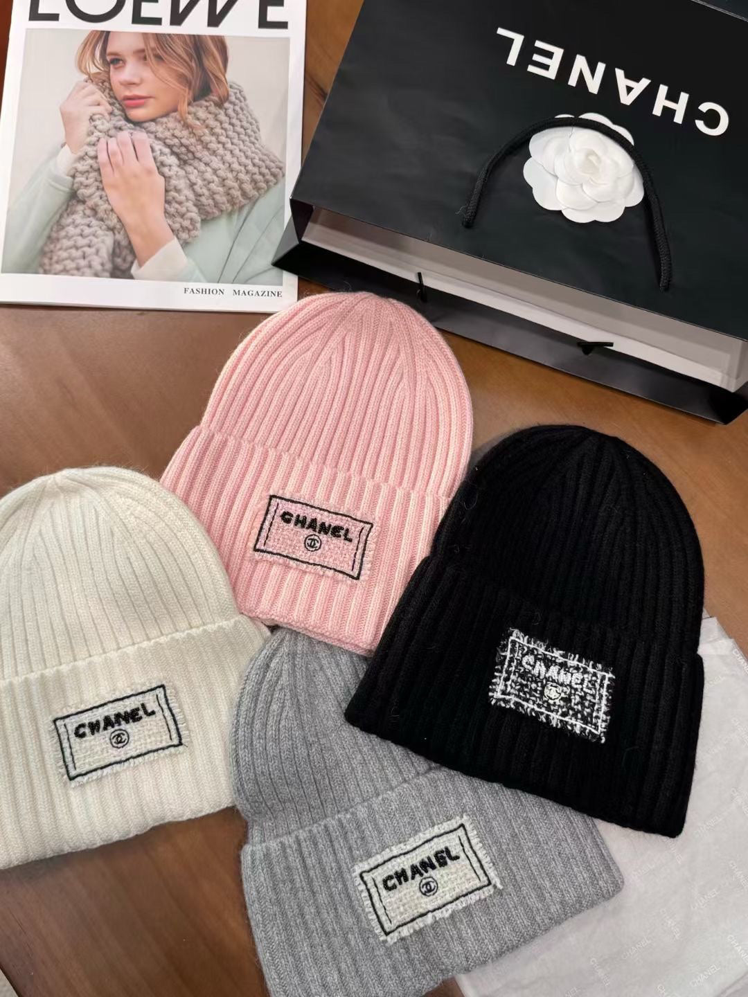 Chanel Logo Detail Knit Beanie - 1149272949 - Photo 7