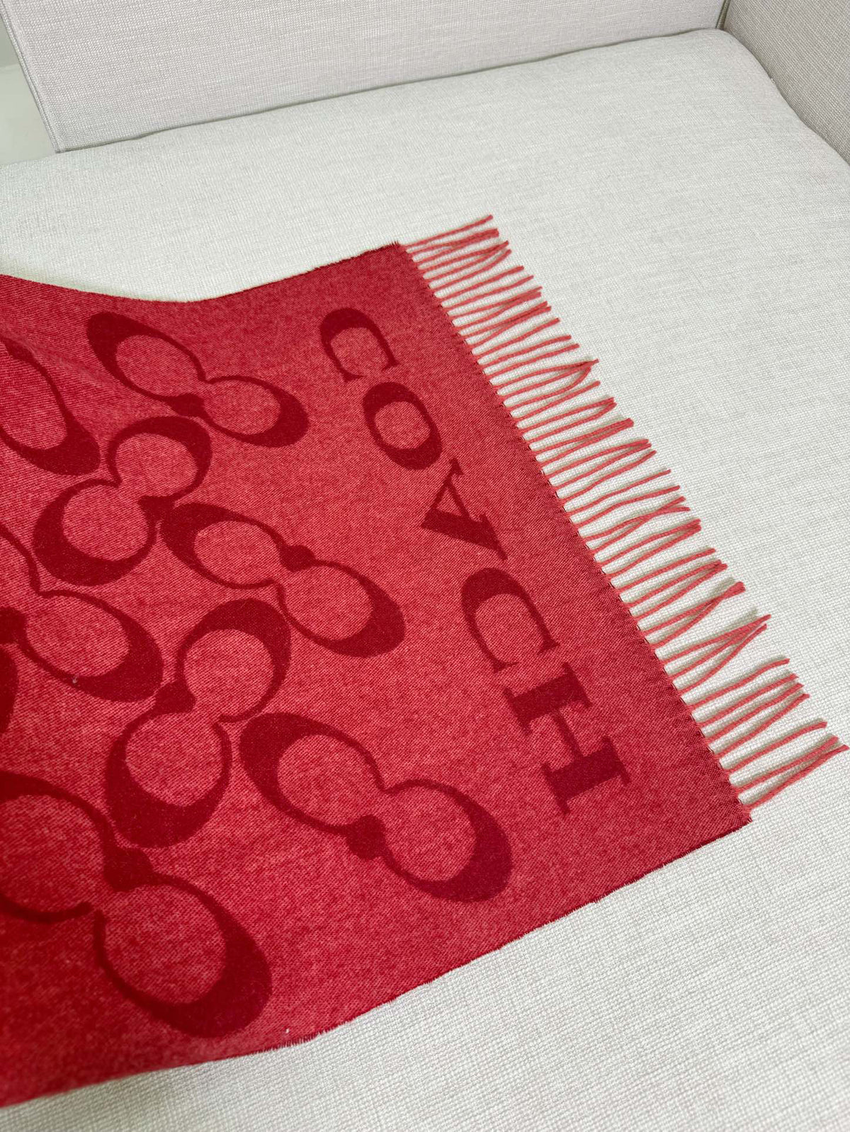Coach Logo Detail Scarf - 973282494 - Photo 8