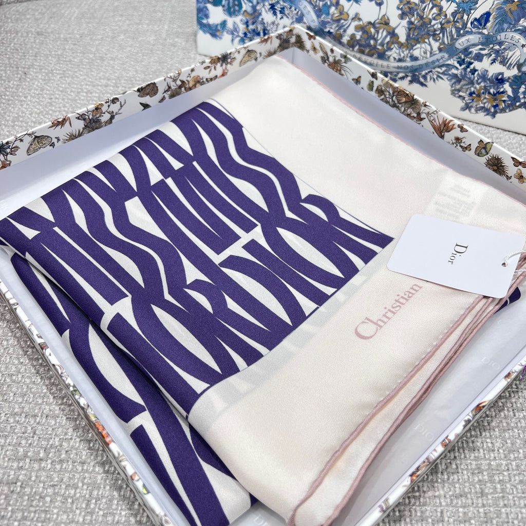 Dior Logo Detail Square Scarf - 999985392 - Photo 8