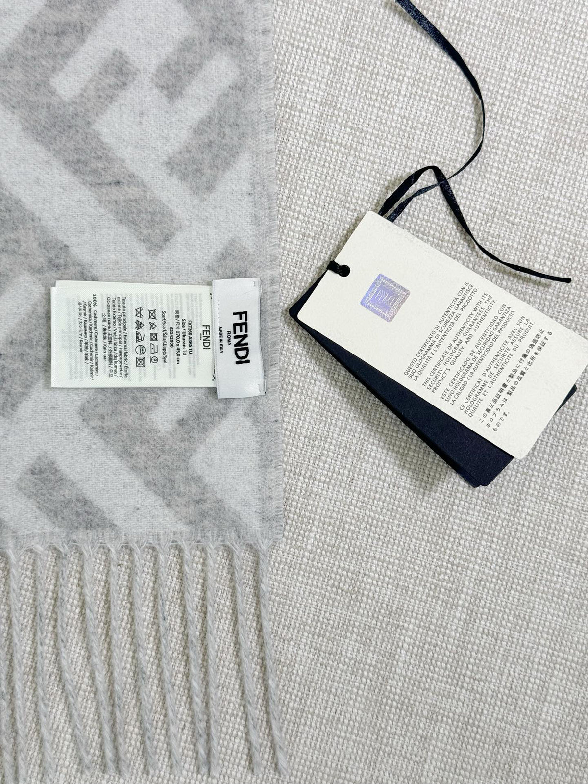 Fendi Jacquard Logo Detail Scarf - 973645480 - Photo 8