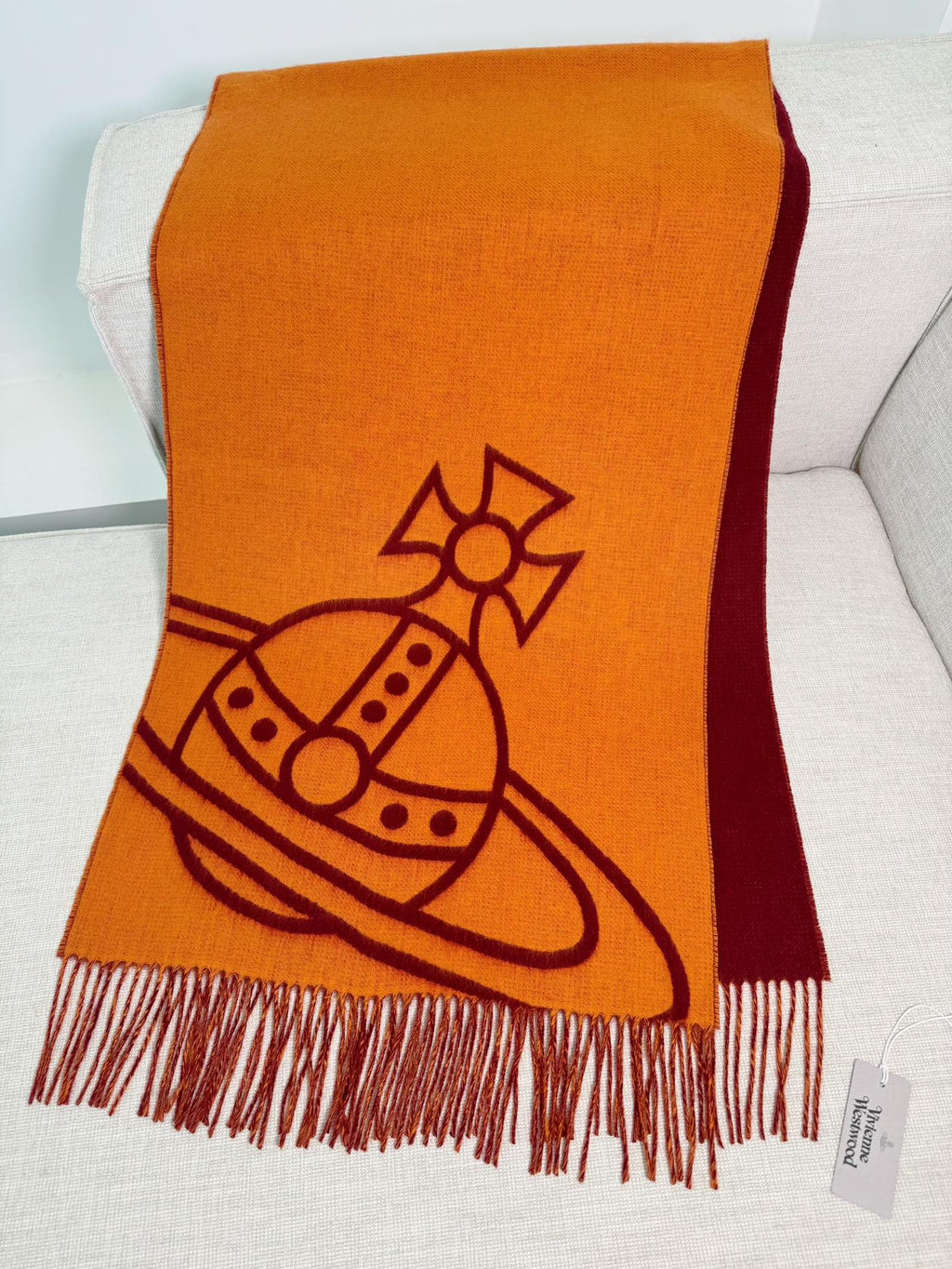 Vivienne Westwood Jacquard Logo Detail Scarf - 973646213 - Photo 8