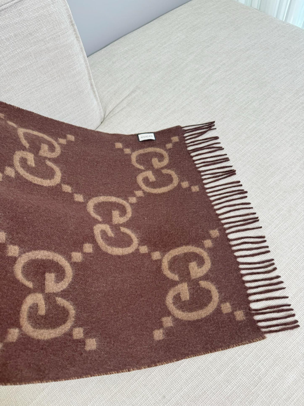 Gucci Jacquard Colorblock Scarf - 973282701 - Photo 8