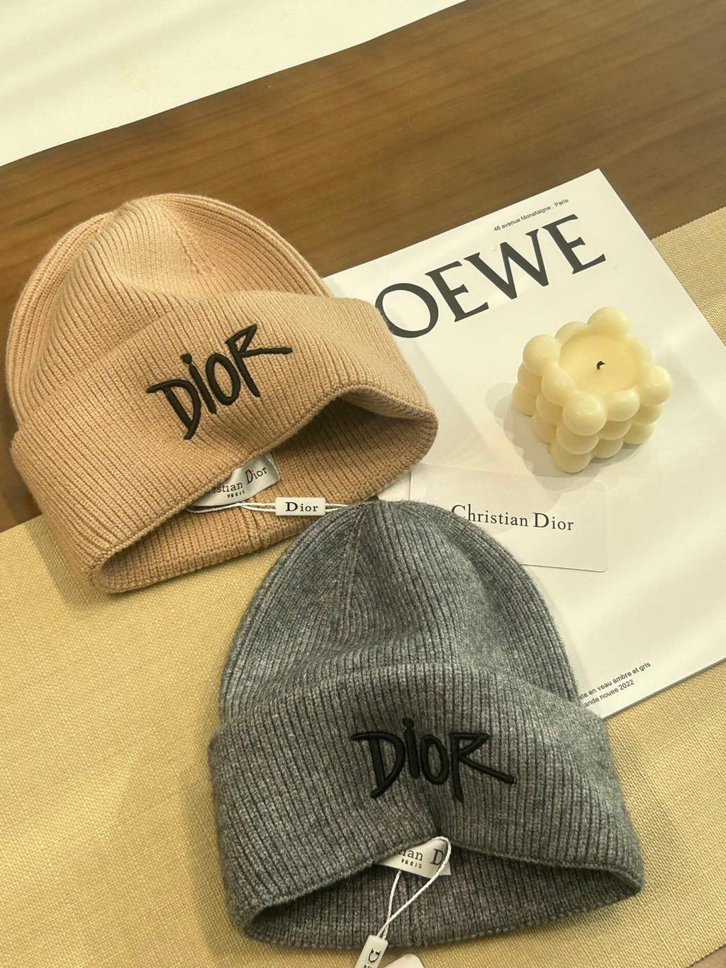 Dior Embroidered Logo Detail Beanie - 983835807 - Photo 8