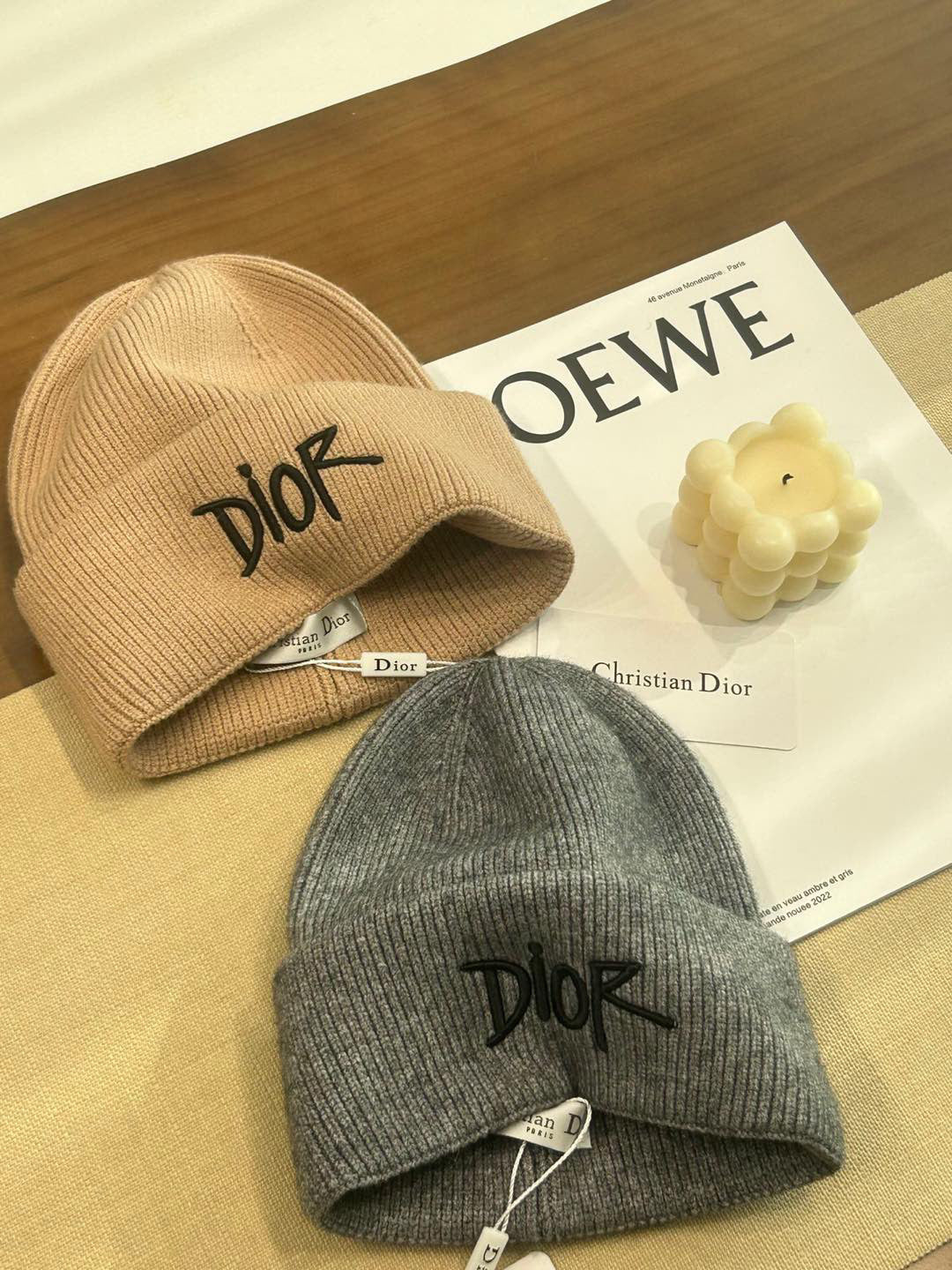 Dior Embroidered Logo Detail Beanie - 983835807 - Photo 8