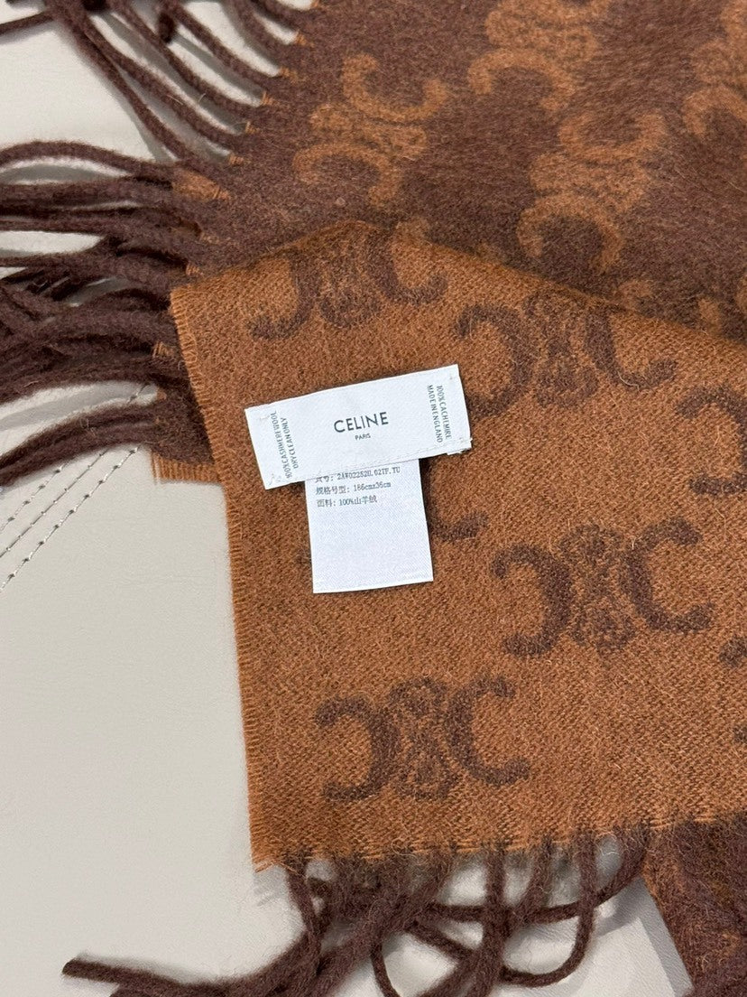 Celine Logo Detail Scarf - 946990901 - Photo 8