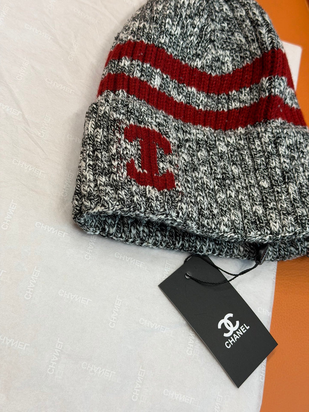 Chanel Jacquard Colorblock Beanie - 1245543947 - Photo 8