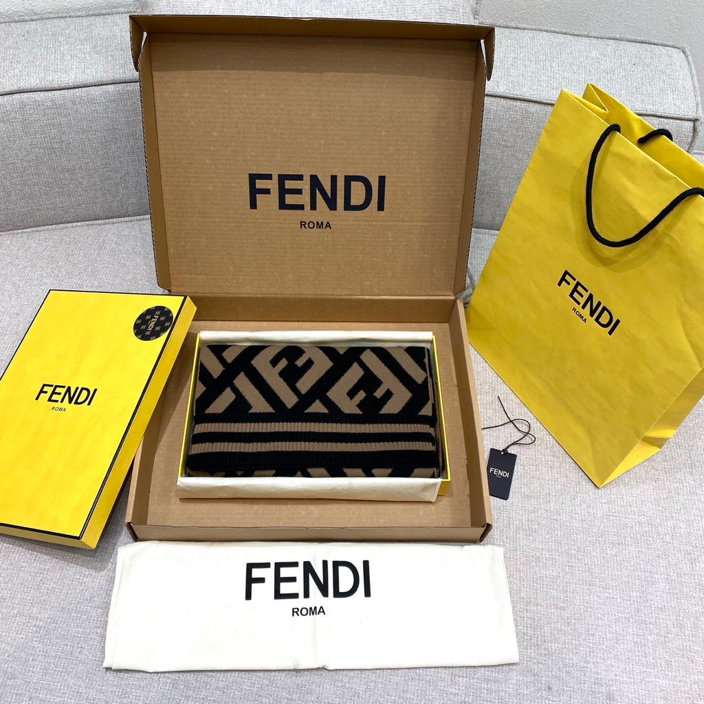 Fendi Jacquard Logo Detail Scarf - 1245380499 - Photo 8