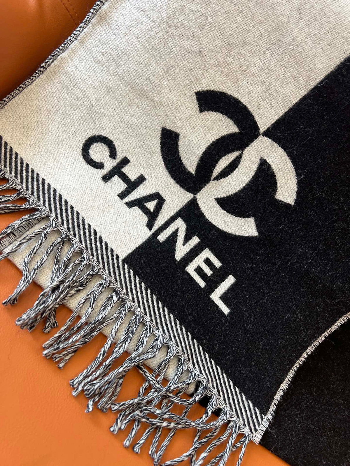 Chanel Jacquard Colorblock Scarf - 985844045 - Photo 8