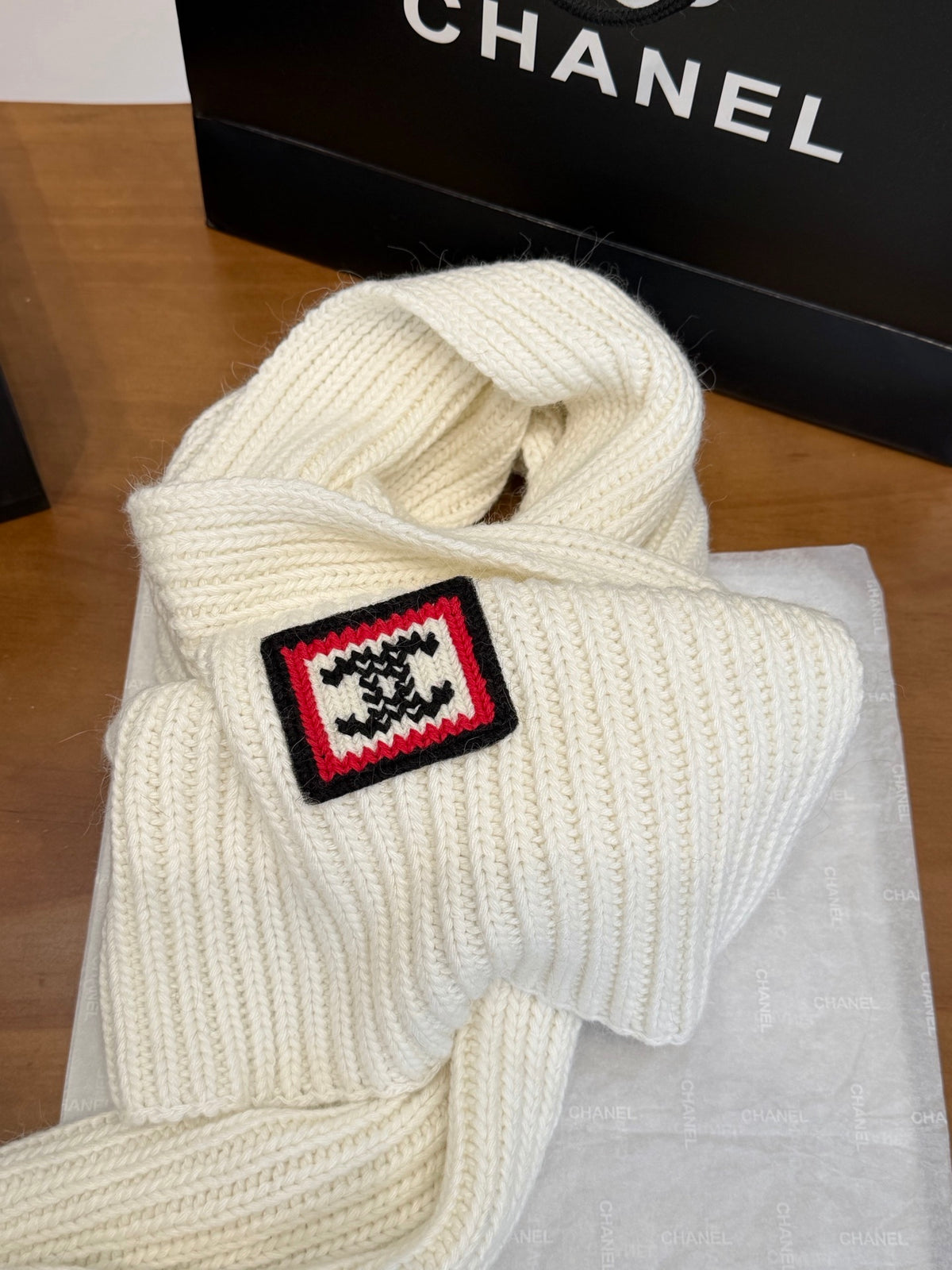 Chanel Colorblock Knit Accessory Set - 1245544765 - Photo 8
