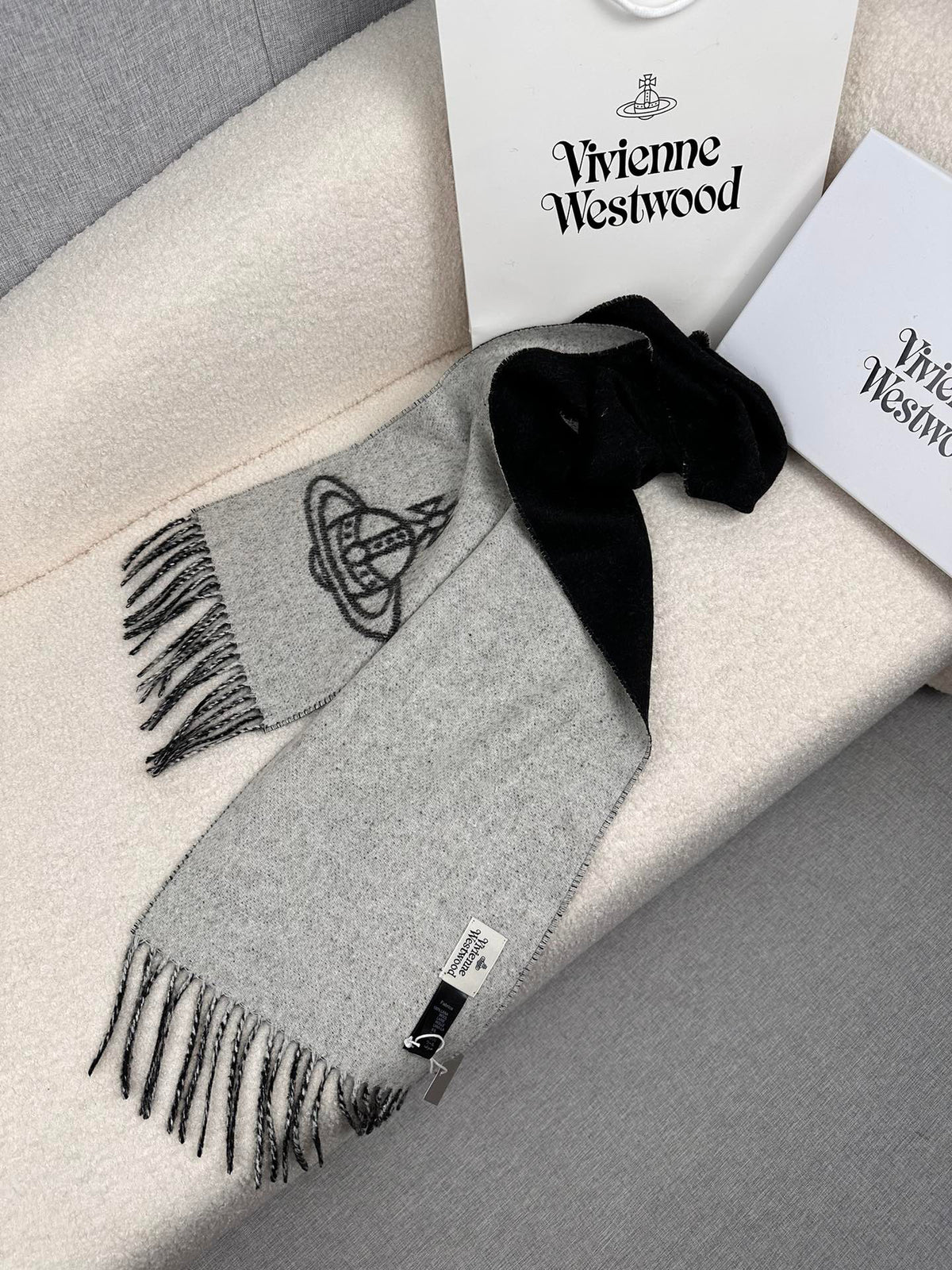 Vivienne Westwood Jacquard Logo Detail Scarf - 973237511 - Photo 8