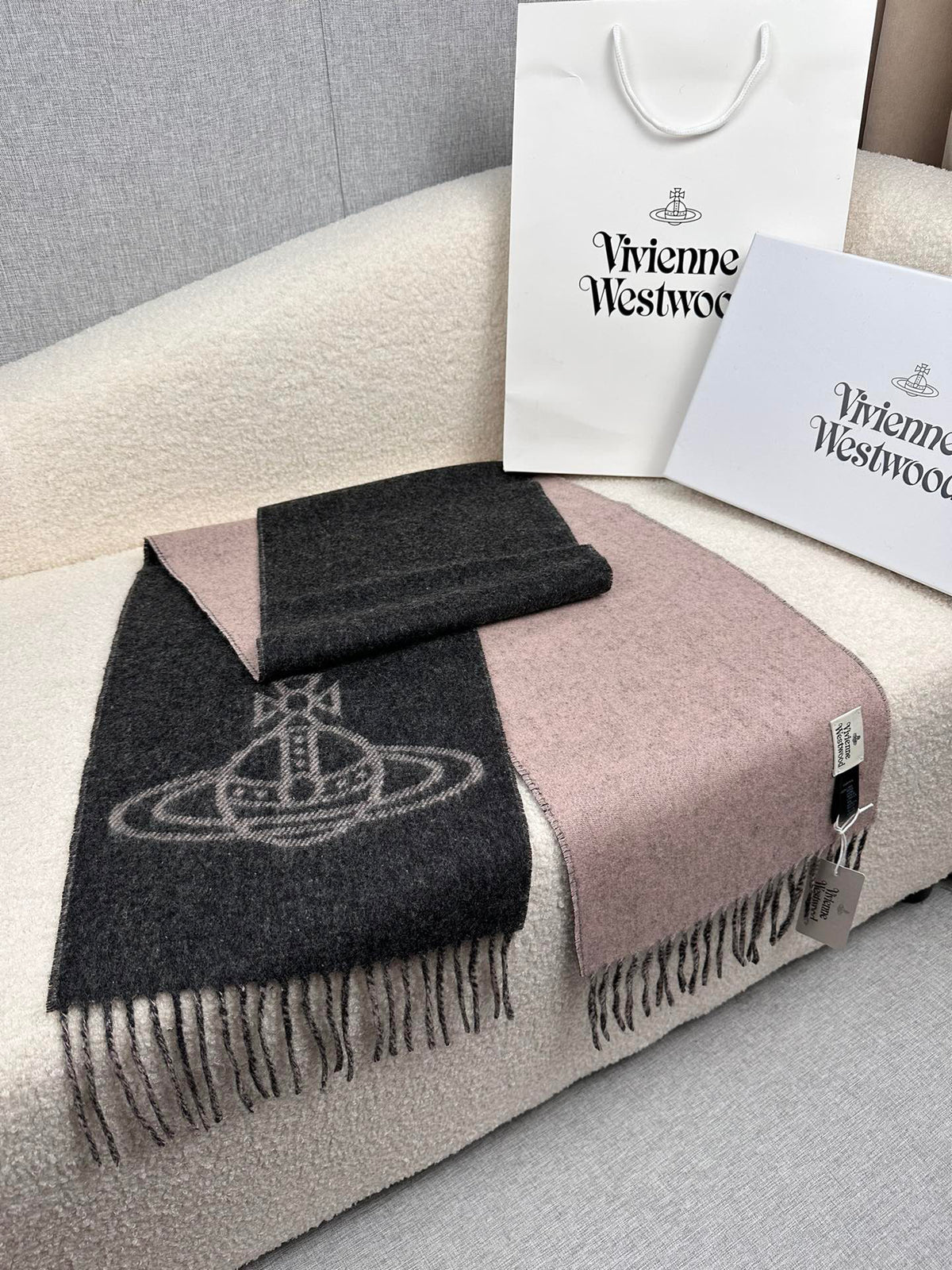 Vivienne Westwood Jacquard Logo Detail Scarf - 973237496 - Photo 8