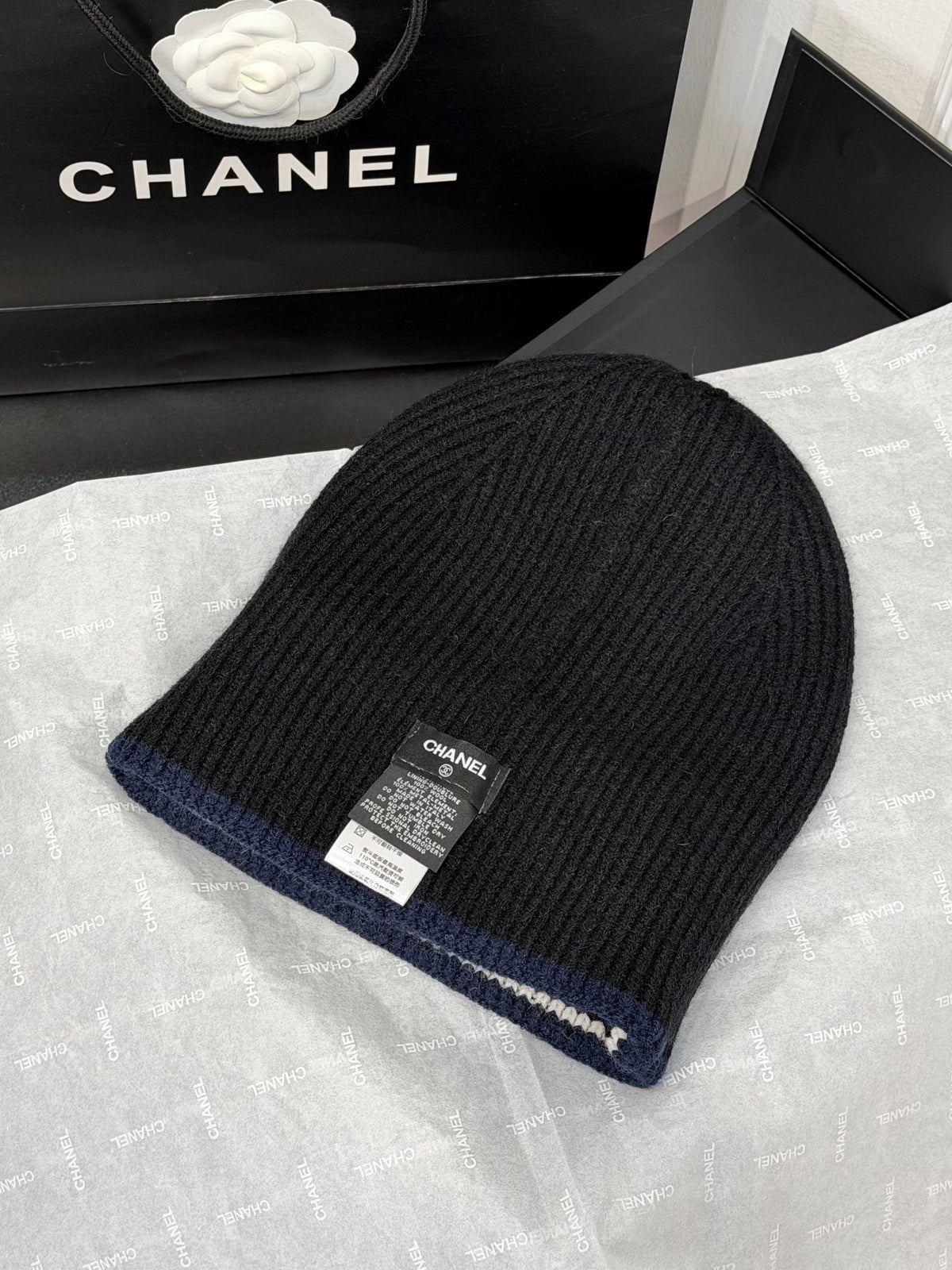 Chanel Embroidered Colorblock Beanie - 1245544797 - Photo 8