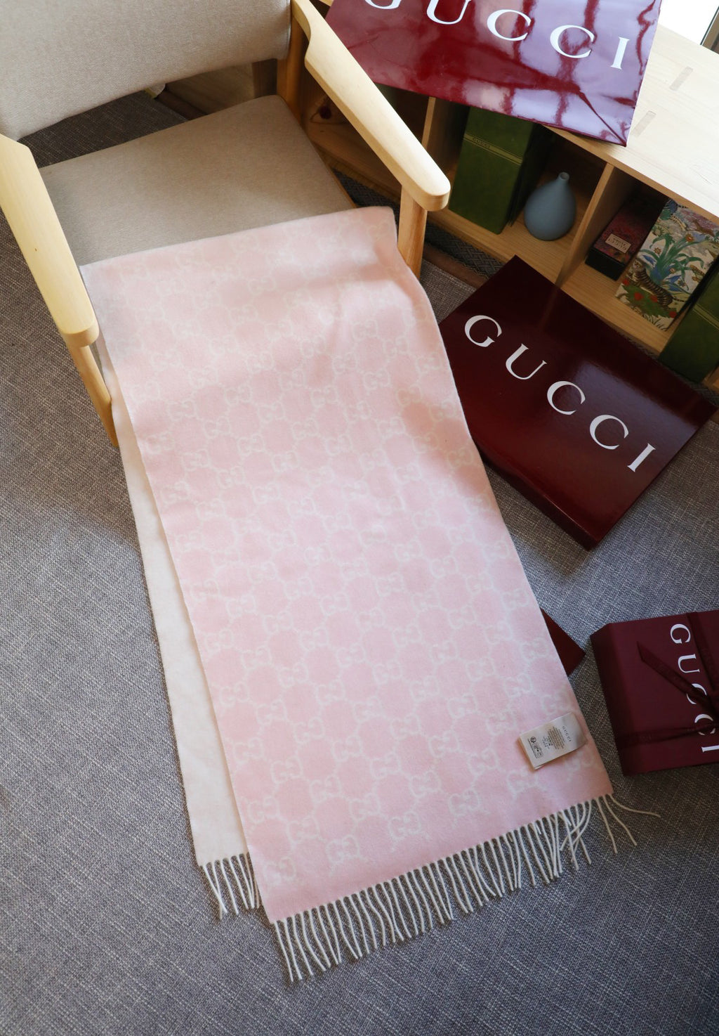 Gucci Jacquard Gradient Scarf - 973238777 - Photo 8