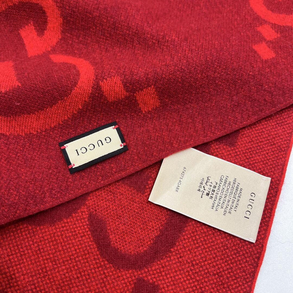 Gucci Jacquard Colorblock Scarf - 990116171 - Photo 8