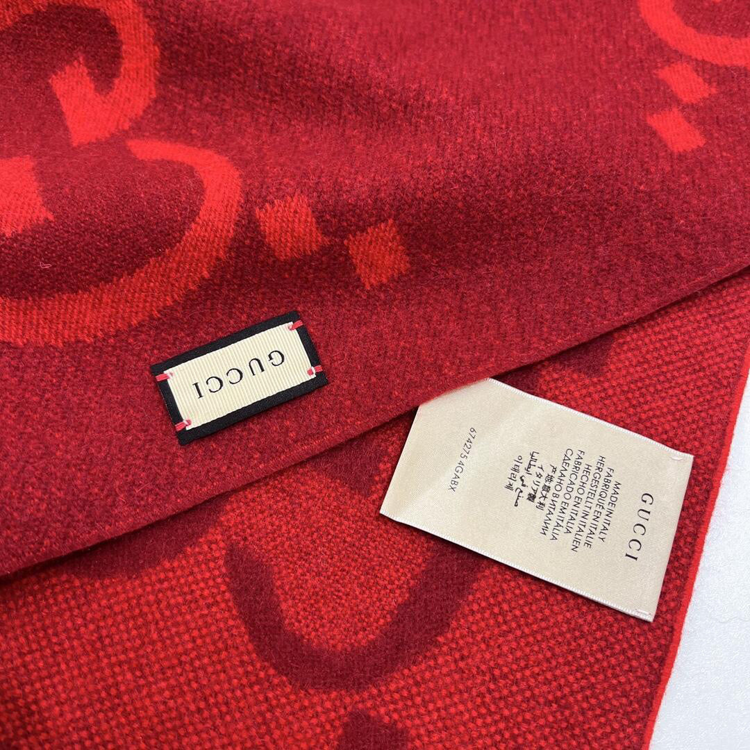 Gucci Jacquard Colorblock Scarf - 990116171 - Photo 8