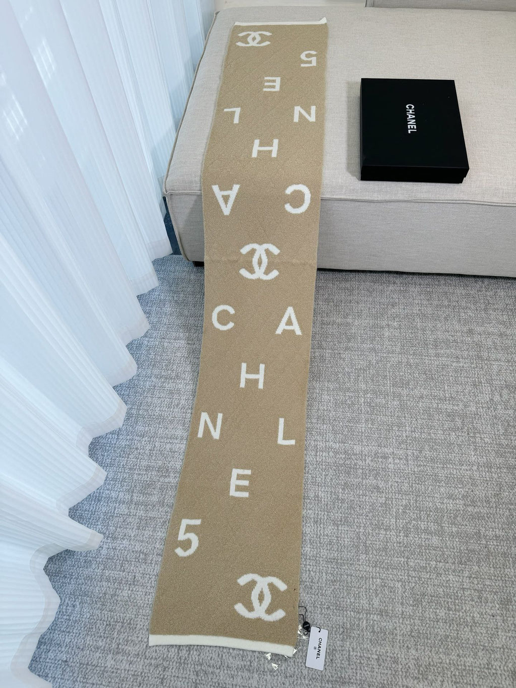 Chanel Jacquard Scarf - 968653424 - Photo 8