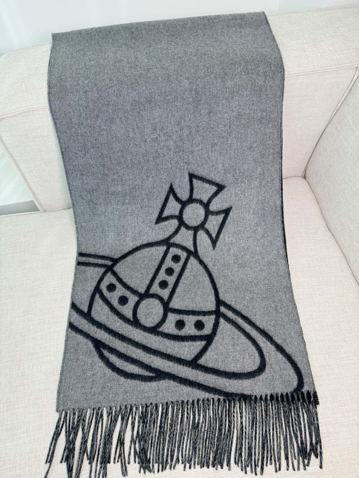 Vivienne Westwood Jacquard Logo Detail Scarf - 973646119 - Photo 8