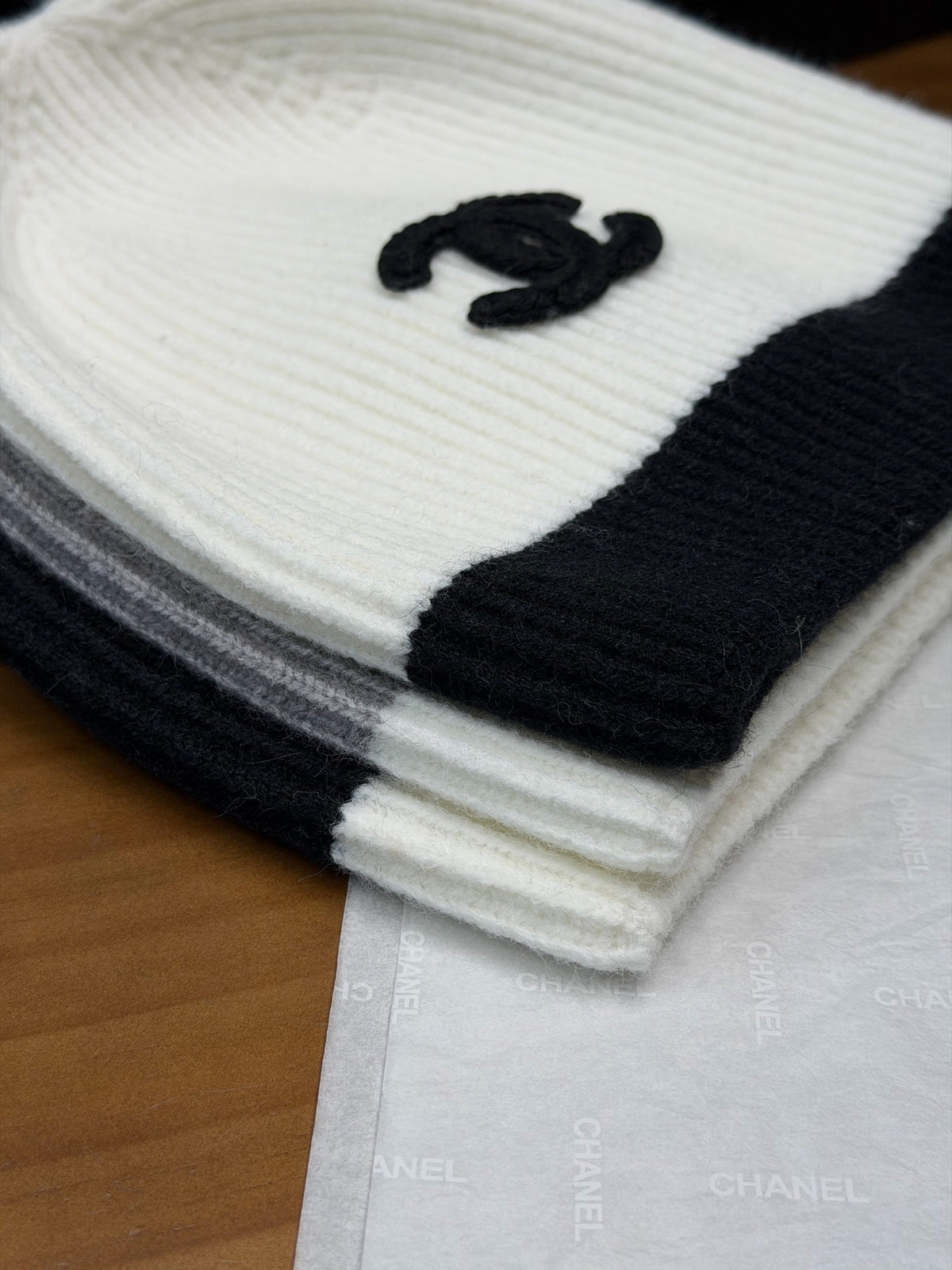 Chanel Colorblock Printed Beanie - 1245543831 - Photo 8