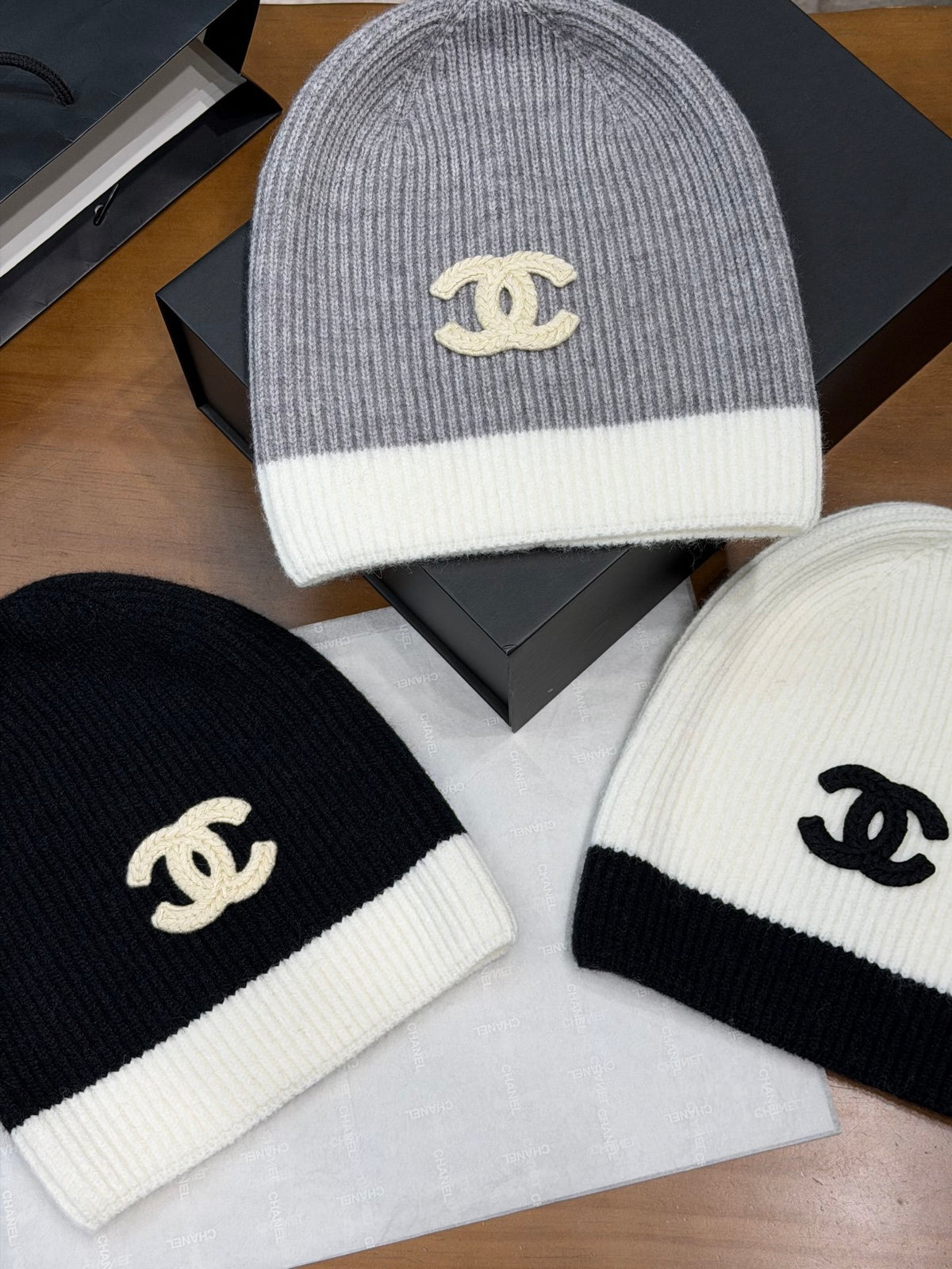 Chanel Colorblock Printed Beanie - 1245543831 - Photo 9