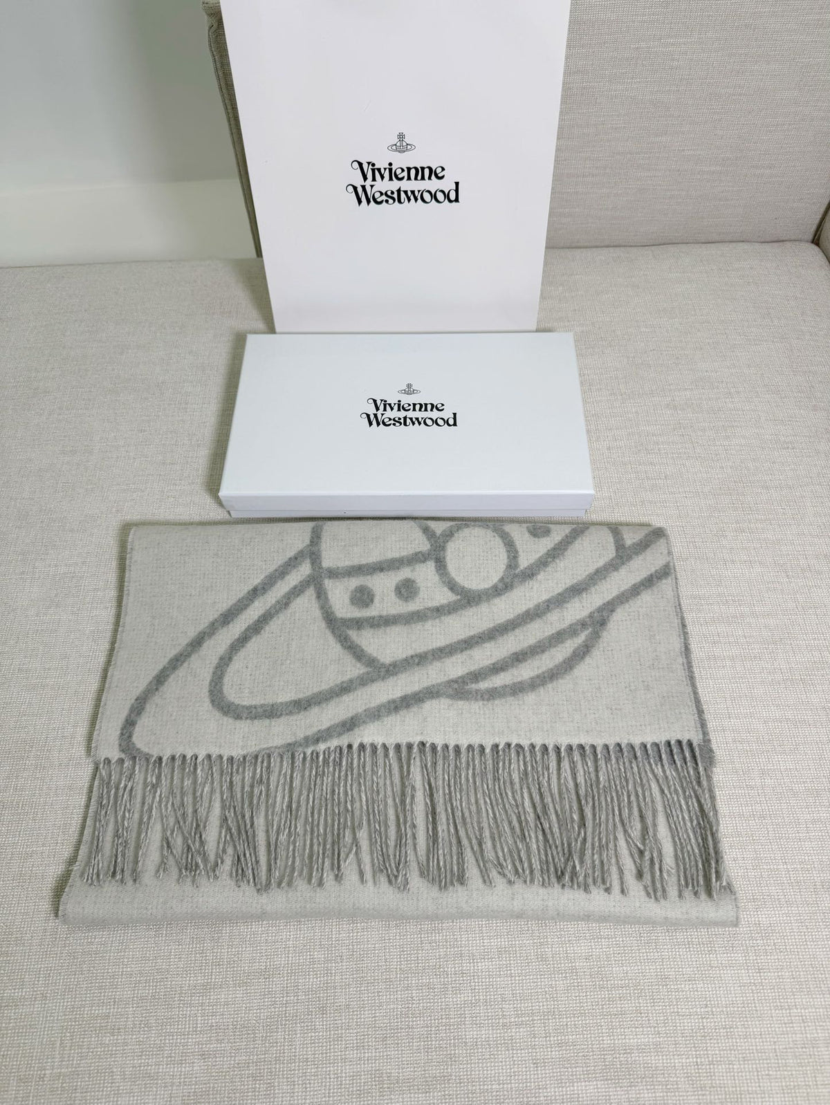 Vivienne Westwood Jacquard Logo Detail Scarf - 973646155 - Photo 9