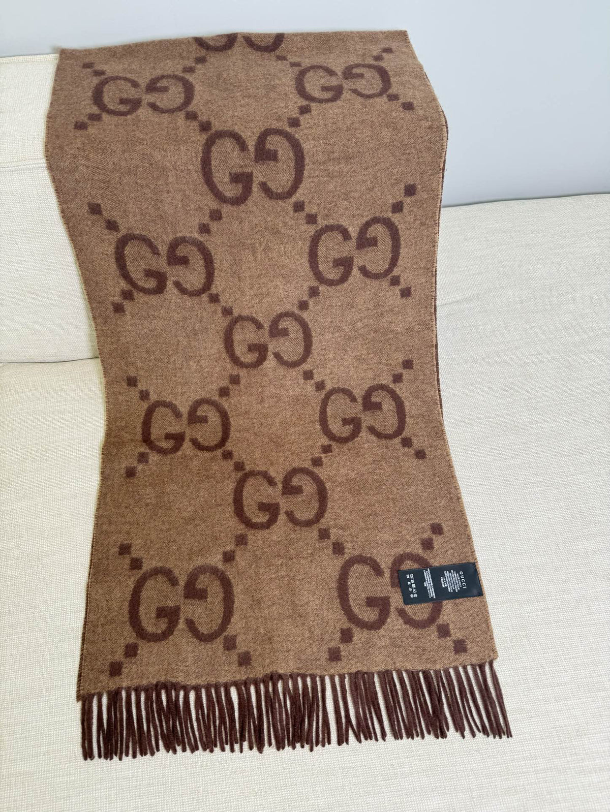 Gucci Jacquard Colorblock Scarf - 973282701 - Photo 9