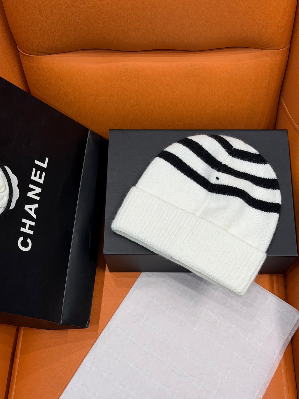 Chanel Colorblock Knit Beanie - 1245543817 - Photo 9