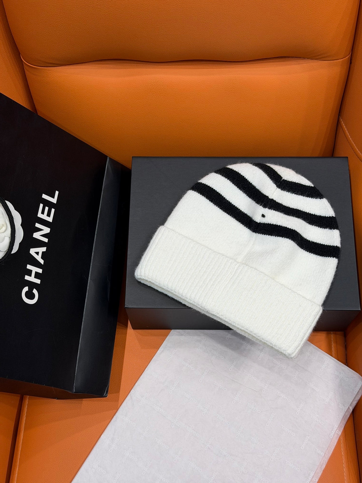 Chanel Colorblock Knit Beanie - 1245543817 - Photo 9