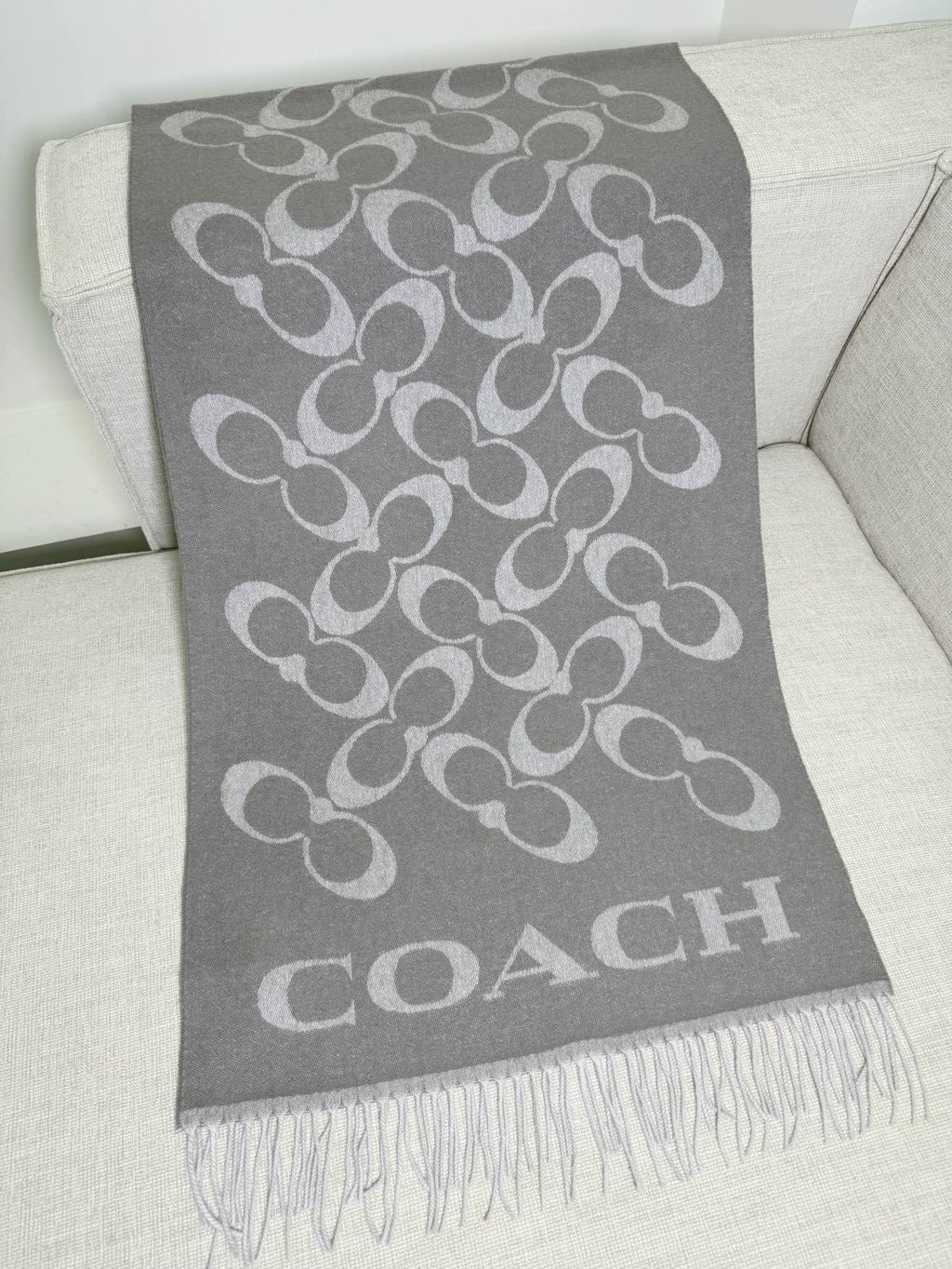 Coach Logo Detail Scarf - 973282533 - Photo 9