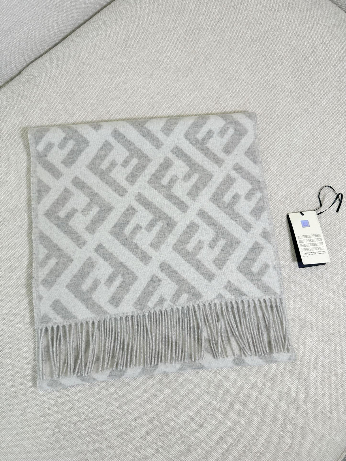 Fendi Jacquard Logo Detail Scarf - 973645480 - Photo 9