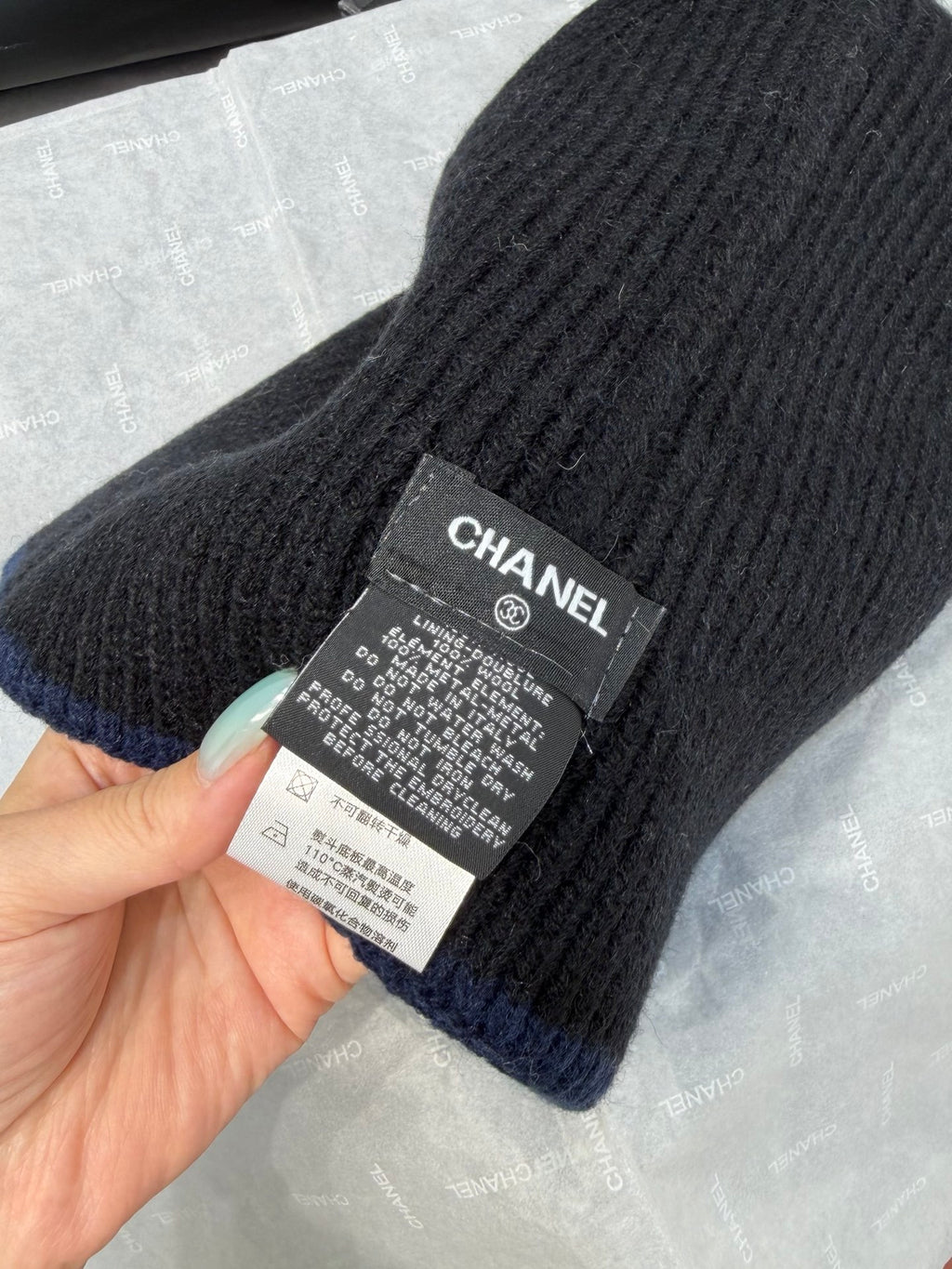 Chanel Embroidered Colorblock Beanie - 1245544797 - Photo 9