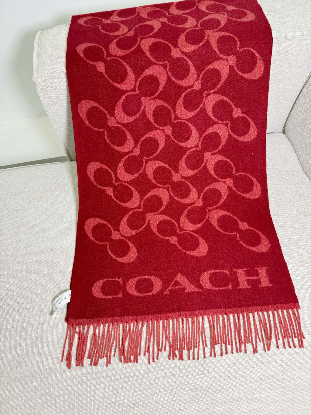 Coach Logo Detail Scarf - 973282494 - Photo 9