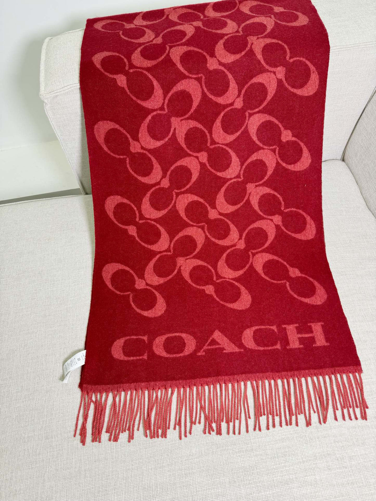 Coach Logo Detail Scarf - 973282494 - Photo 9