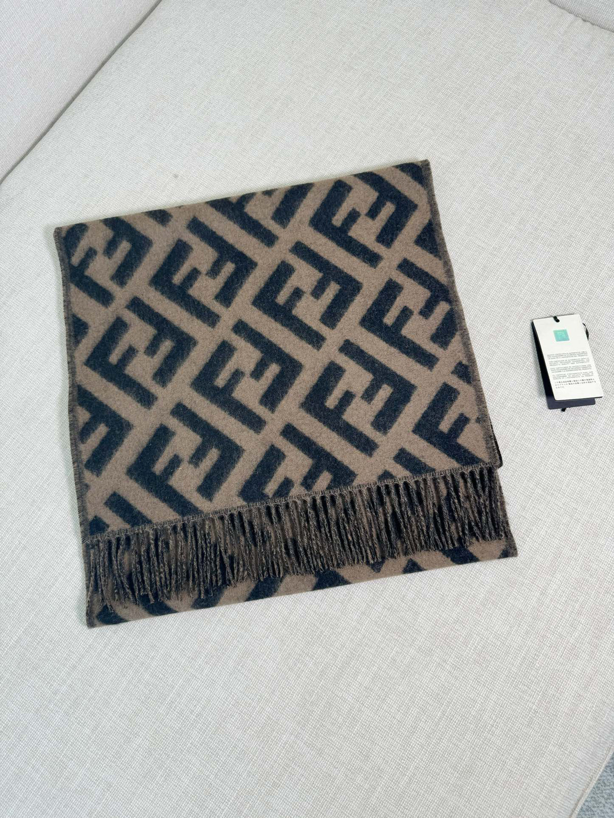 Fendi Jacquard Logo Detail Scarf - 973645456 - Photo 9