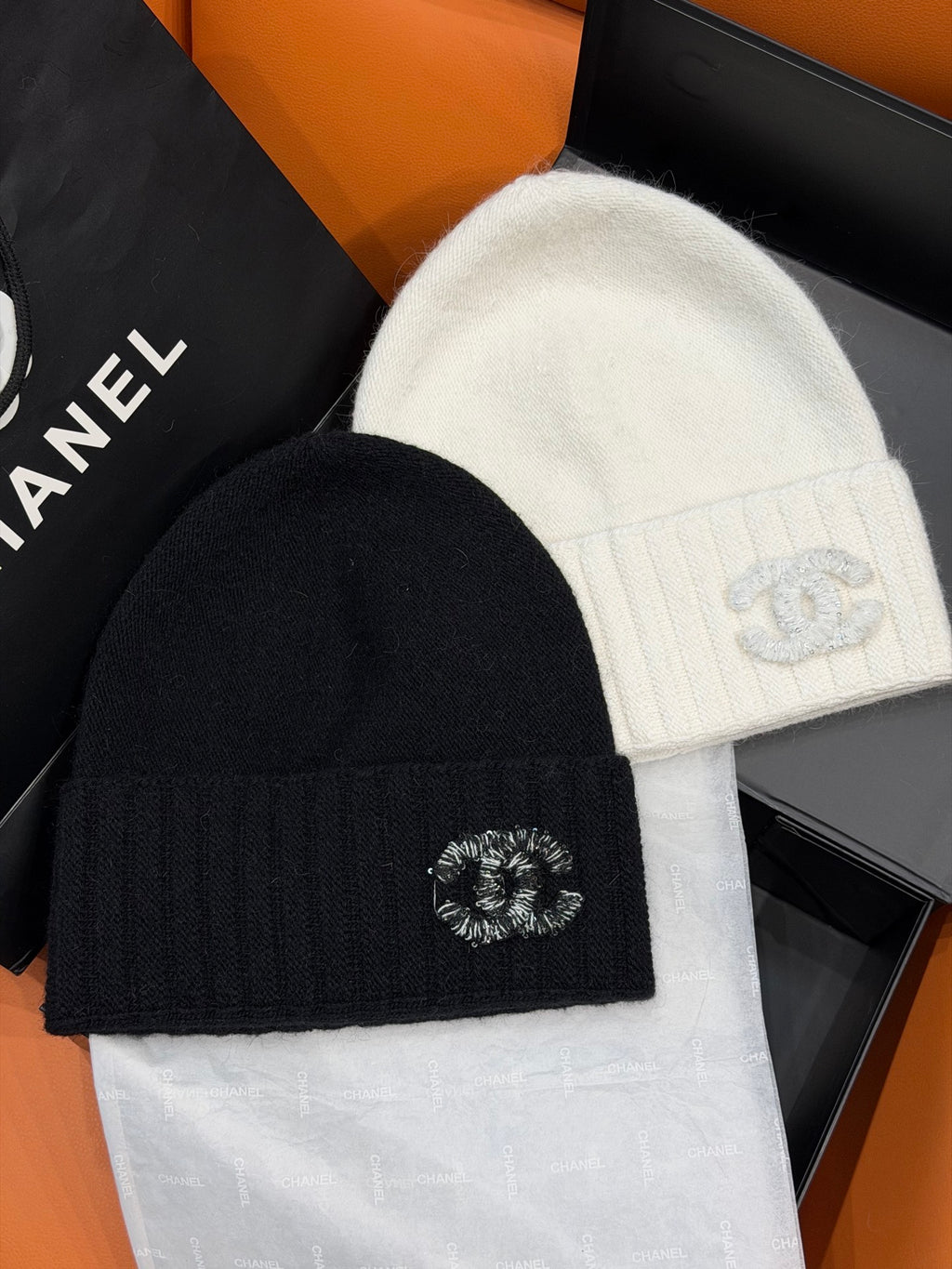 Chanel Embroidered Knit Beanie - 1245544678 - Photo 9