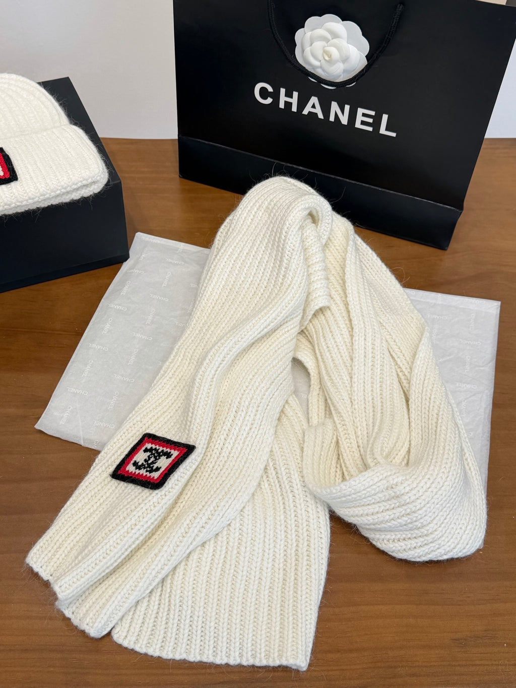 Chanel Colorblock Knit Accessory Set - 1245544765 - Photo 9